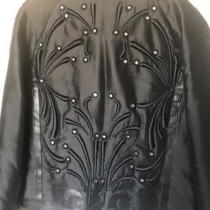 FENDI BLACK JACKET SIZE 10-12 with stones